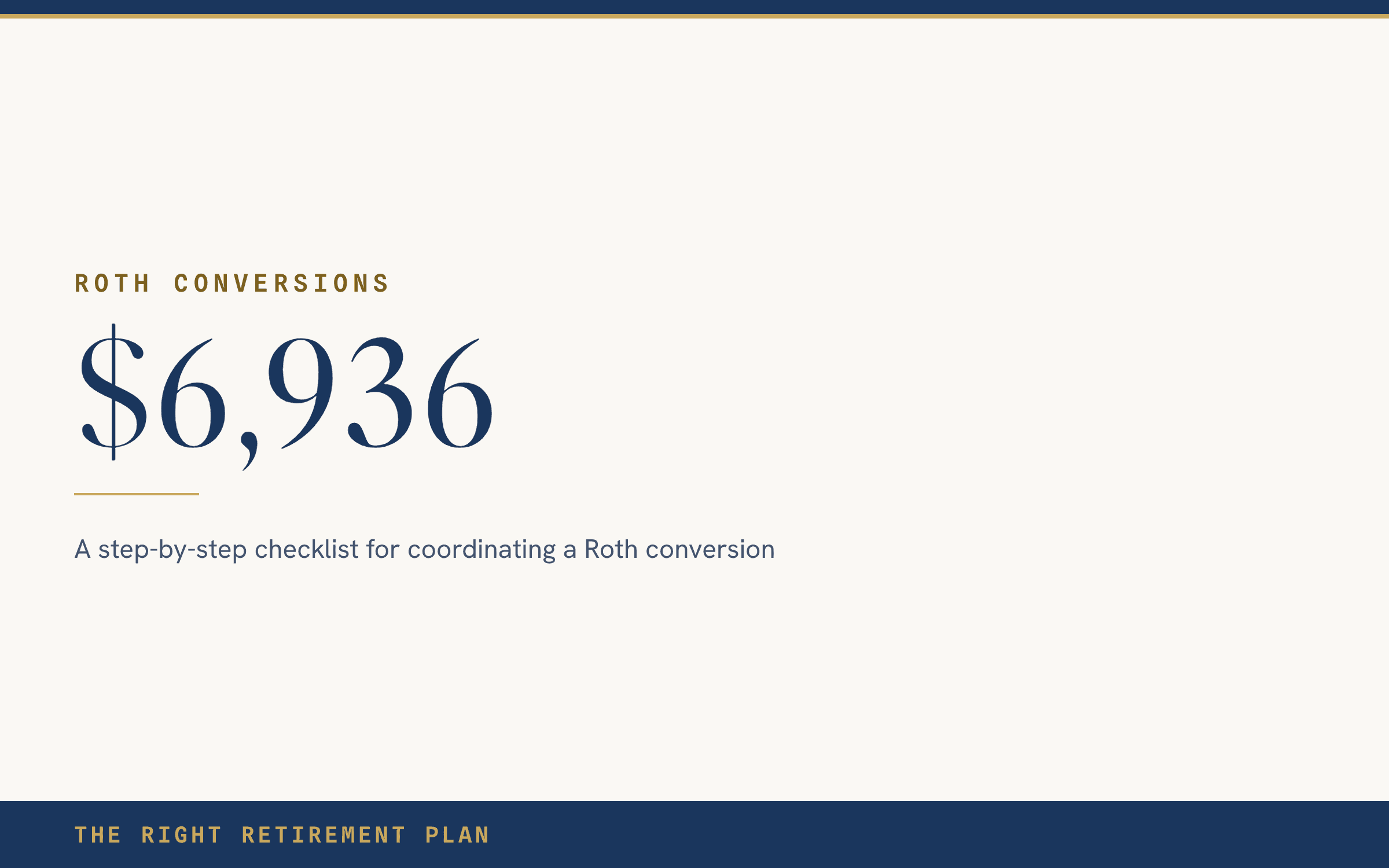 The Roth Conversion Coordination Checklist: What to Check Before You Convert